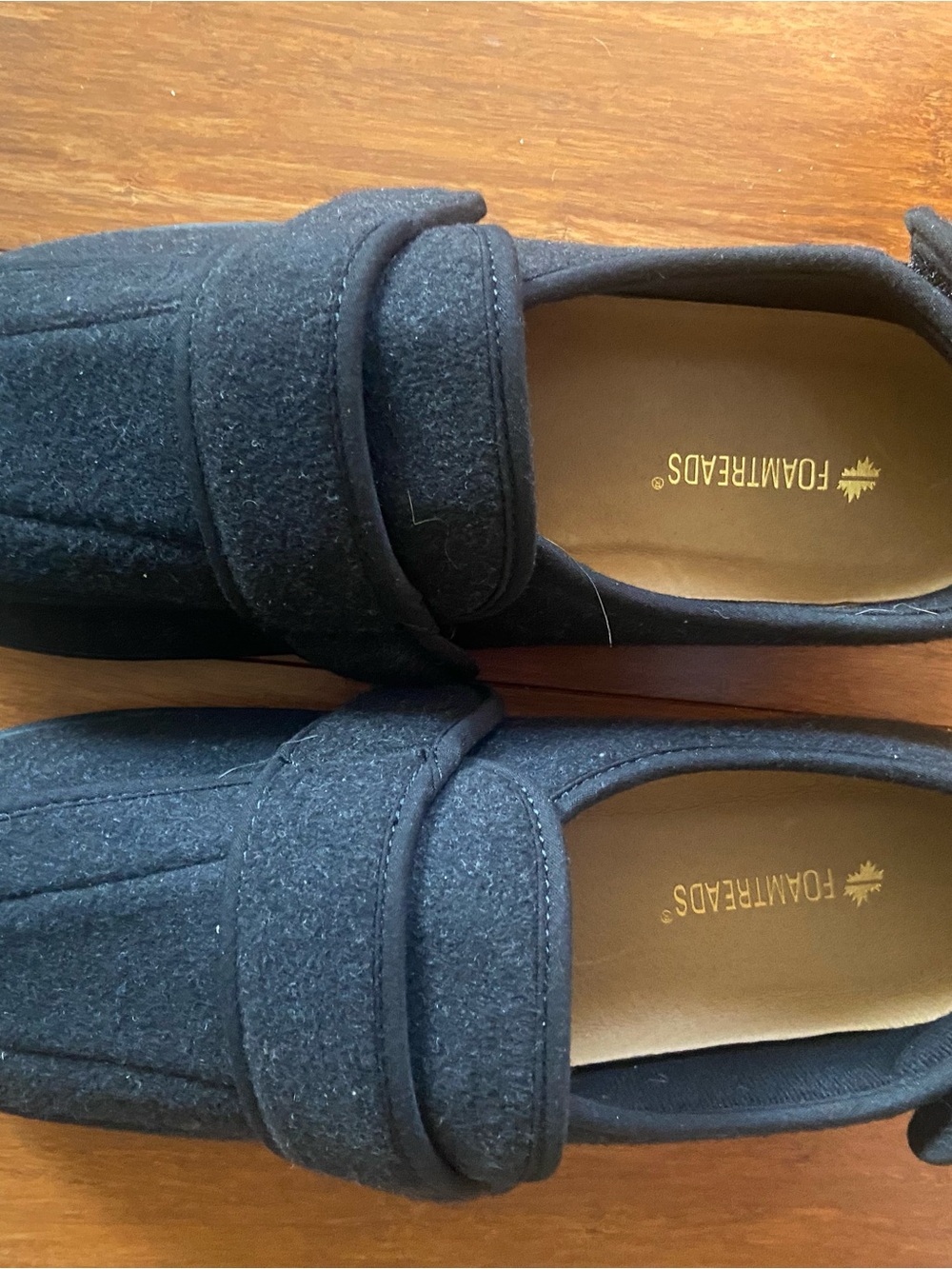 Foamtreads Men’s Black Wool Slip-On Loafers